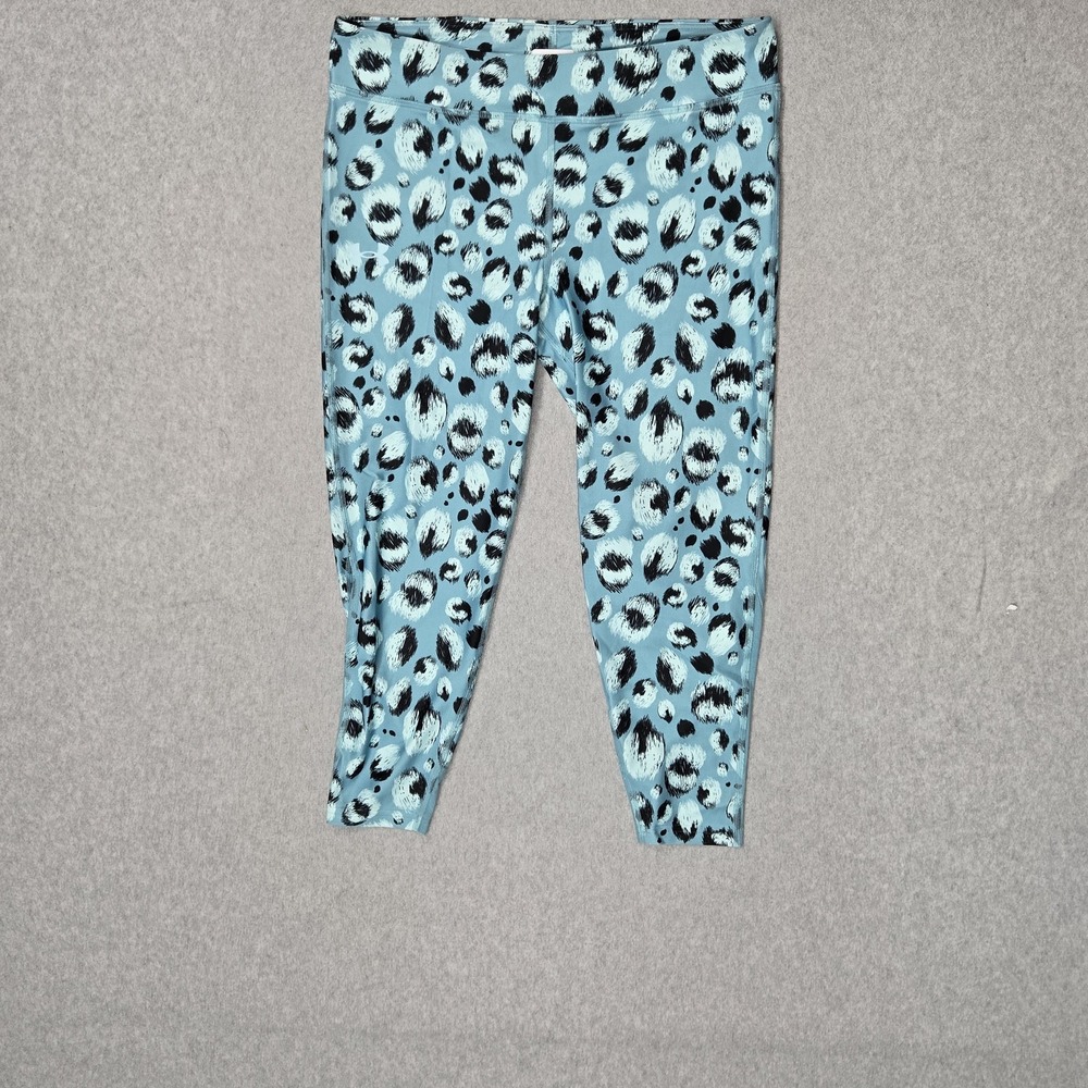 Under Armour Junior Activewear Pants XL Blue Nylon Polyester Animal Print Yoga